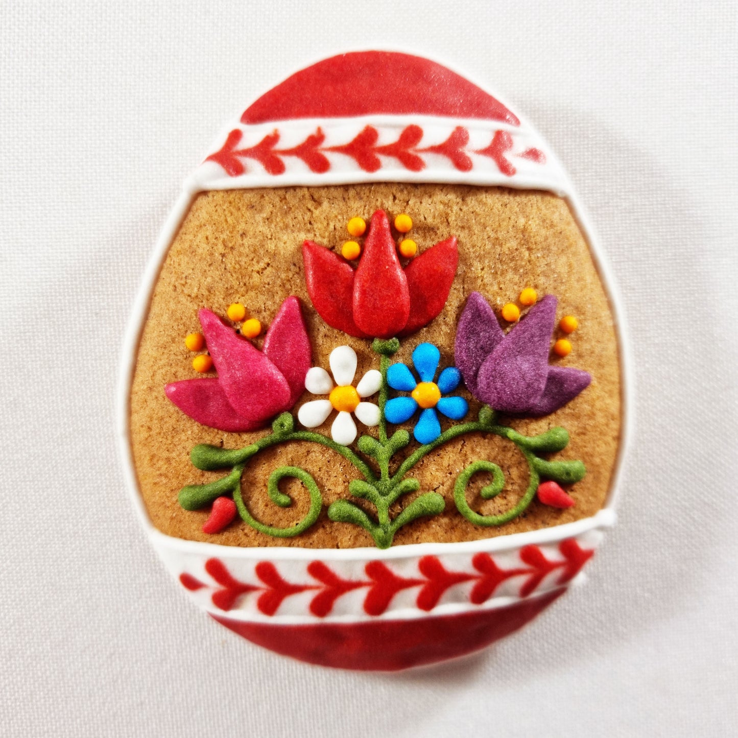 Csudaíz mézeskalács húsvéti tulipános tojás dísz