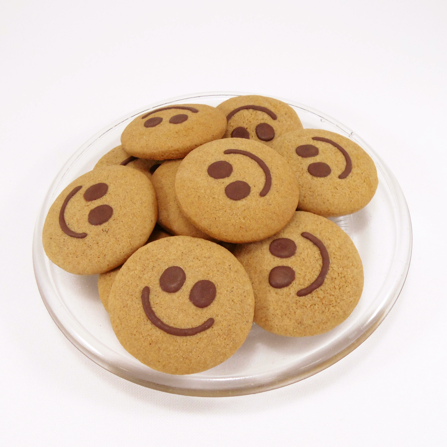Kakaóval rajzolt Csudaíz puha mézeskalács desszert smiley (12 db)